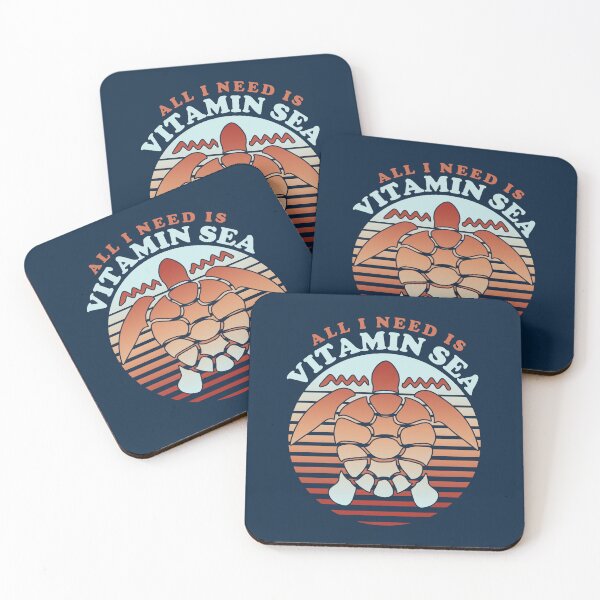 Item preview, All I Need Is Vitamin Sea | Funny Summer Pun Quote designed and sold by TMBTM.