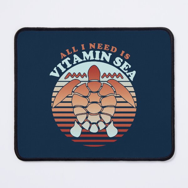 Item preview, All I Need Is Vitamin Sea | Funny Summer Pun Quote designed and sold by TMBTM.