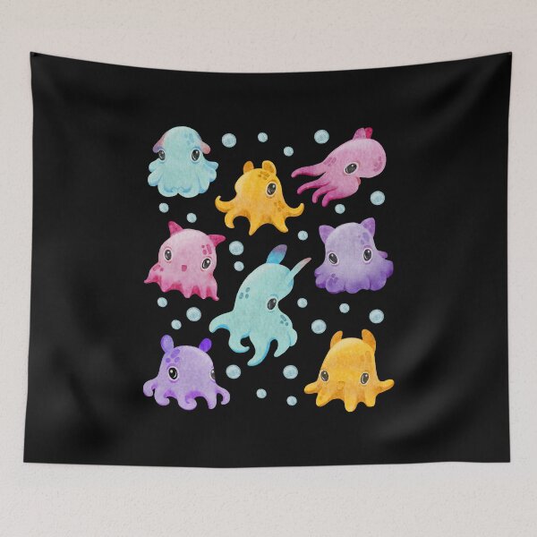 Item preview, Cute Watercolor Dumbo Octopuses designed and sold by CuteCrew.