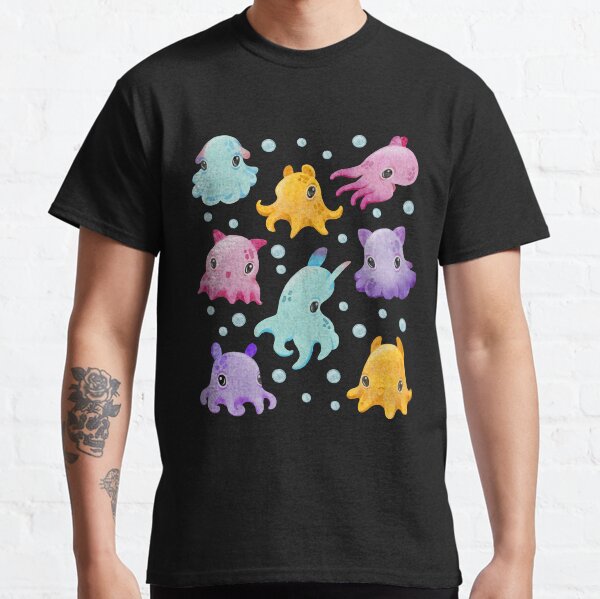 Cute Watercolor Dumbo Octopuses Classic T-Shirt