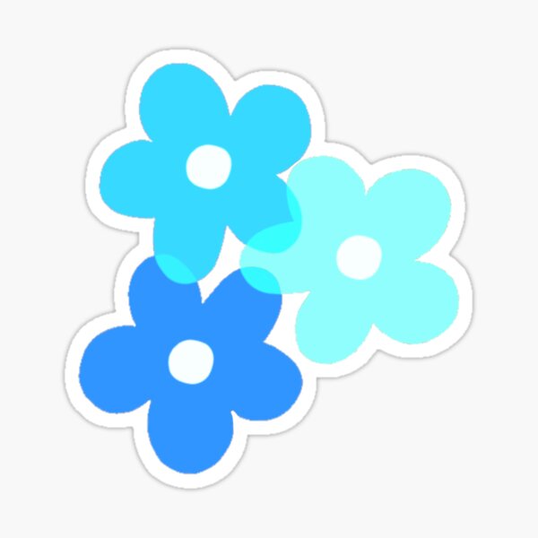 Item preview, 80's Flower Power Blue Edition designed and sold by Tatoooooooom.
