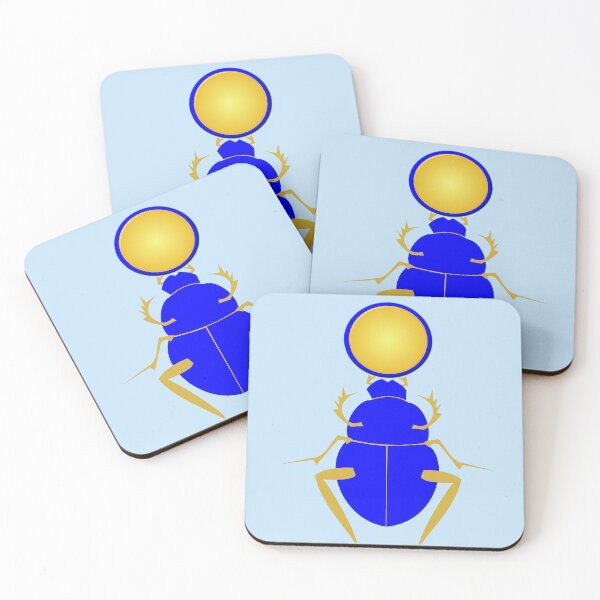 Item preview, Ancient Egyptian Lapis and Gold Scarab with Aten designed and sold by naturegallery.