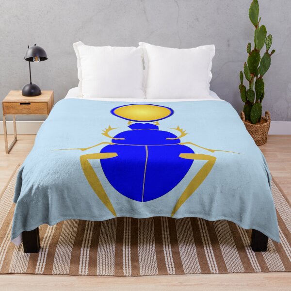 Item preview, Ancient Egyptian Lapis and Gold Scarab with Aten designed and sold by naturegallery.