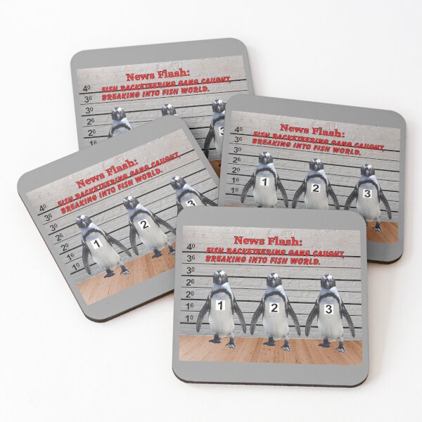 Item preview, Fish Smugglers Caught. Penguin Fish Racketeering Gang Caught By Police  designed and sold by I-Desire.