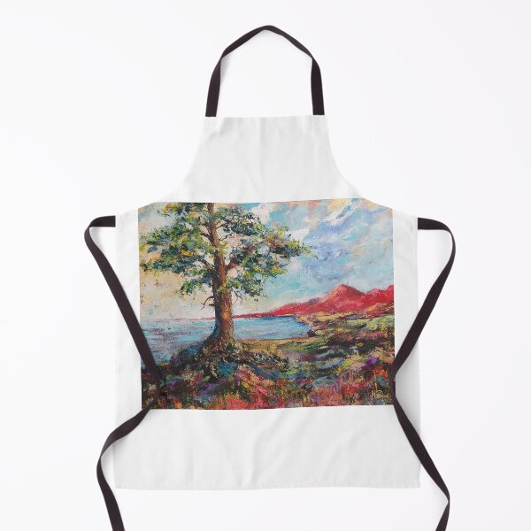 Item preview, Oil painting Landscape with red mountains designed and sold by MariDaniArt.
