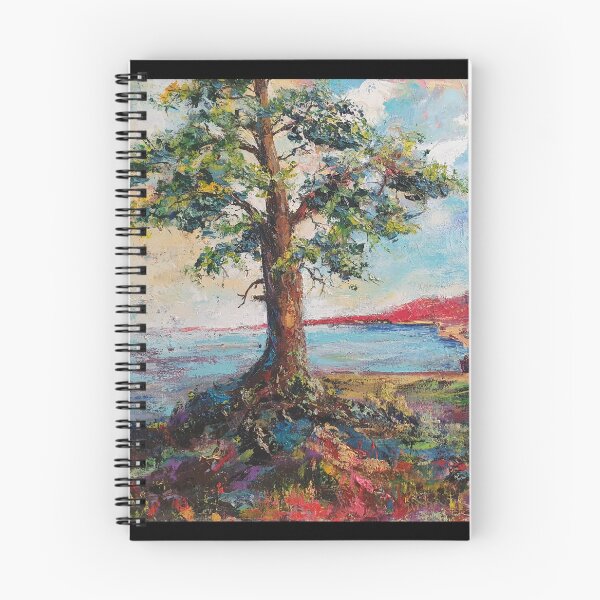 Item preview, Oil painting Landscape with red mountains designed and sold by MariDaniArt.