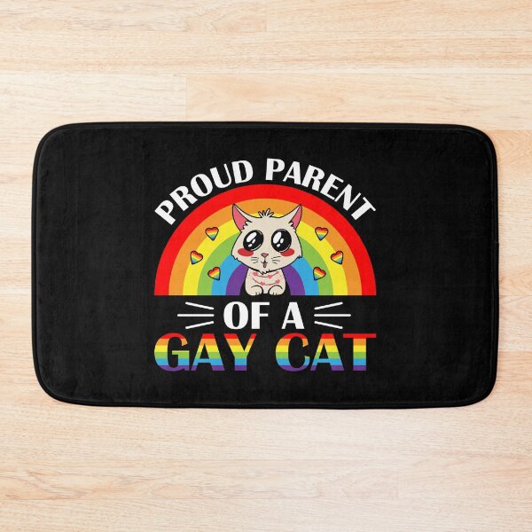 Item preview, Parent Of A Gay Cat LGBTQ Rainbow Pride Cat Lover Kitty designed and sold by haselshirt.