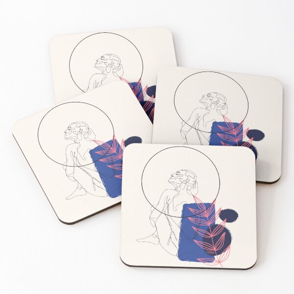 Item preview, Minimalistic lineart woman with flower designed and sold by CreativeStrand.