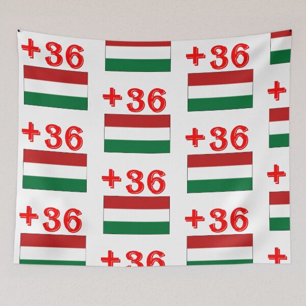 Item preview, Hungary Budapest International Telephone Code Flag designed and sold by MonArtisteSam.