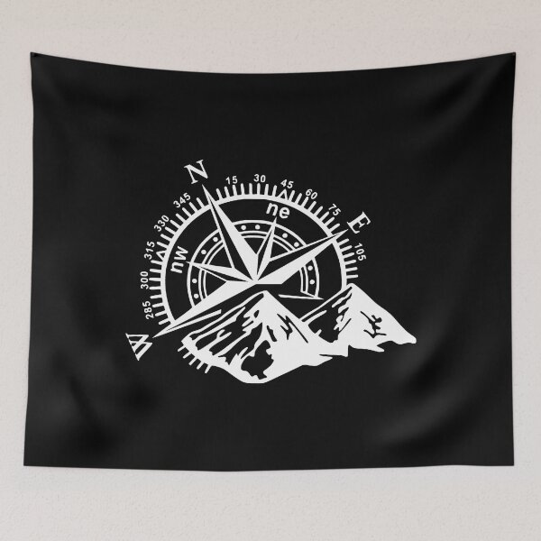 Item preview, Compass | Mountains | Nature | Hiking | Climbing | Camping Design   designed and sold by Ravenvine.
