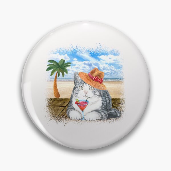 Item preview, Cat at Beach designed and sold by HappyLifeCreate.