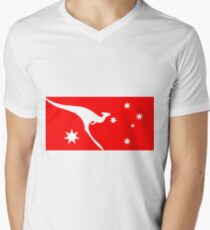 Ensign of Qantas Kangaroo Men's V-Neck T-Shirt