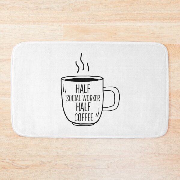 Item preview, Funny Coffee Lover Social Worker Quote, Half Coffee Half Social Worker designed and sold by PRINTED ..