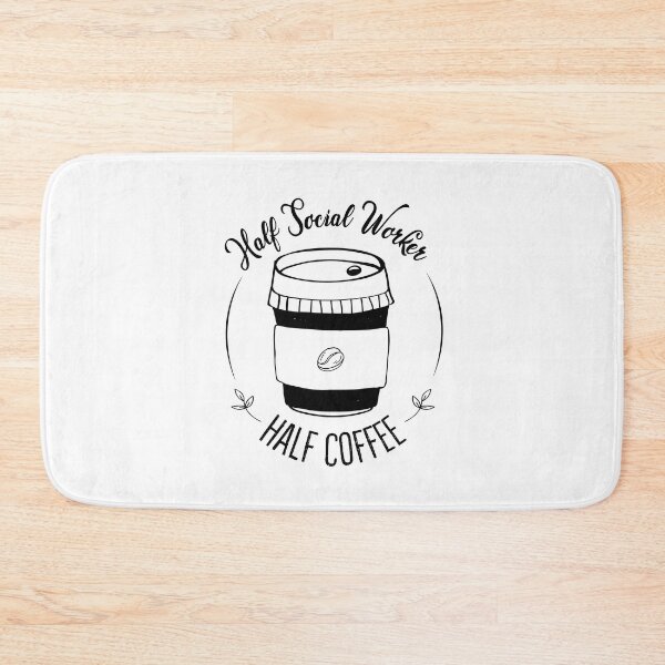 Item preview, Funny Coffee Lover Social Worker Quote, Half Coffee Half Social Worker designed and sold by PRINTED ..