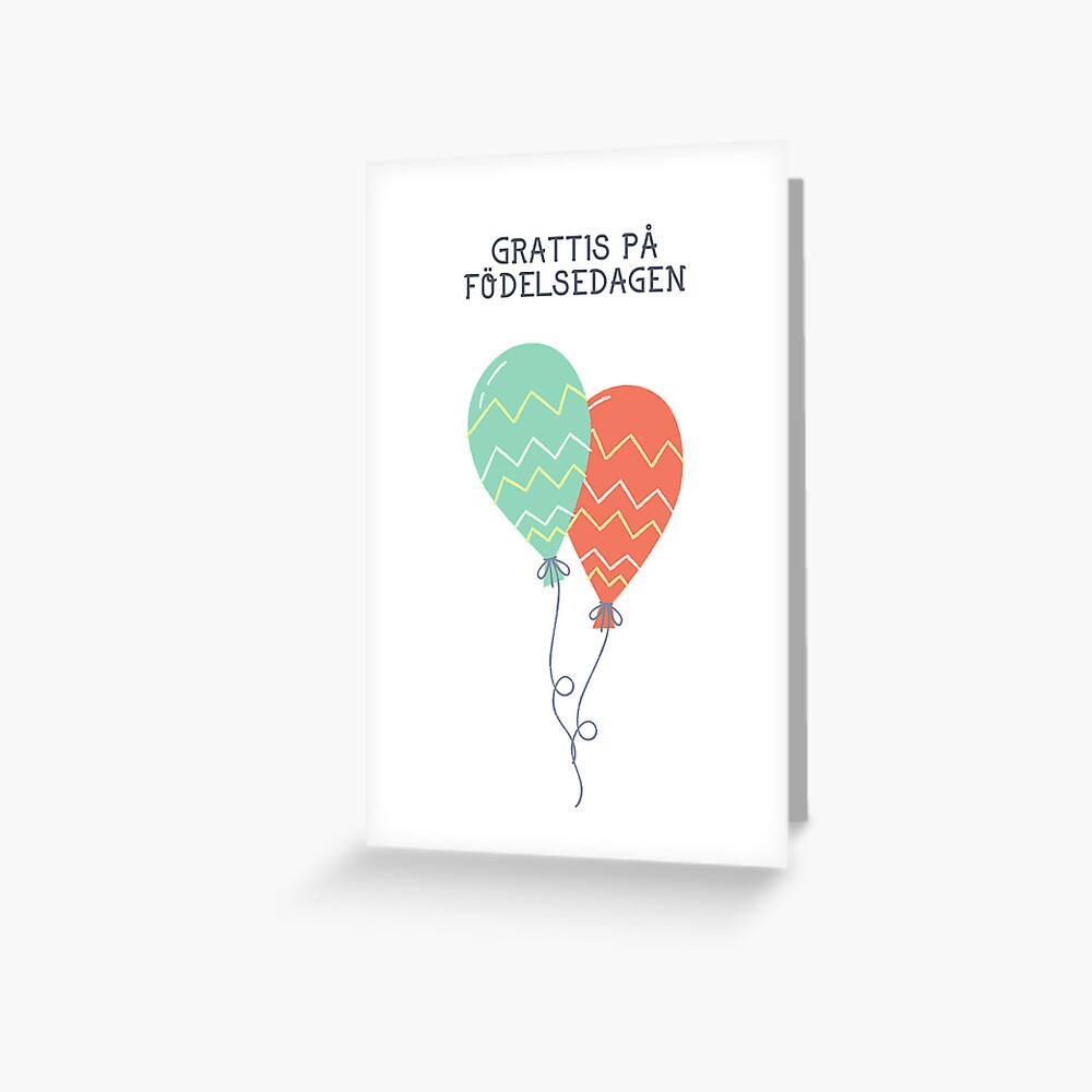 "Birthday Card In Swedish With Text In Swedish (födelsedagskort Grattis ...