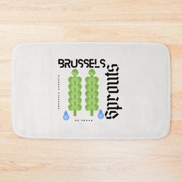 Item preview, Brussels Sprouts Go Vegan - Colorful Japanese Typography designed and sold by SBWorld.