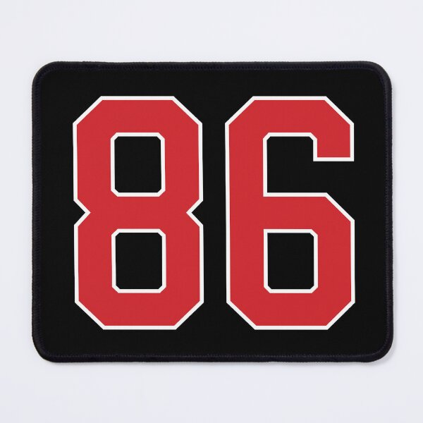 Item preview, Sports Number 86, red black color lucky sport eighty six designed and sold by ArtIsParty.