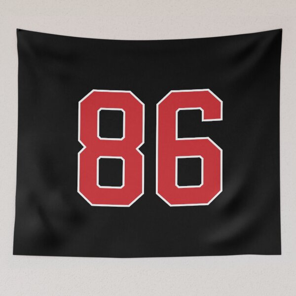 Item preview, Sports Number 86, red black color lucky sport eighty six designed and sold by ArtIsParty.