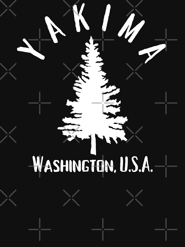 "Minimalist Yakima Washington White Primitive / Stark / Pine Tree