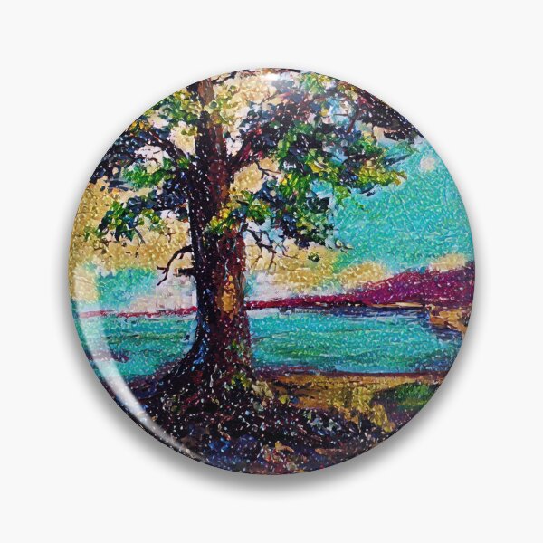 Item preview, Oil painting Landscape with mountains, Edited, #4 designed and sold by MariDaniArt.