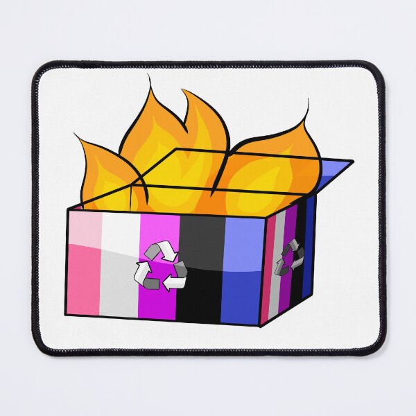 Item preview, Genderfluid Pride Garbage Fire designed and sold by CJ Vanderbeek.