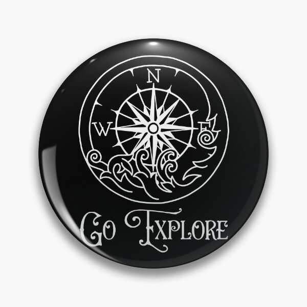 Item preview, Compass | Go Explore | Nature | Hiking | Climbing | Camping Design   designed and sold by Ravenvine.