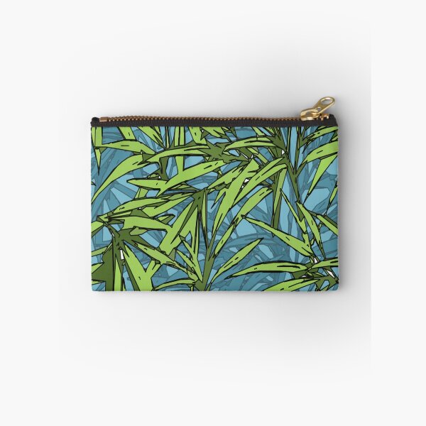 Item preview, Bamboo leaves,  green plants, mask, black background designed and sold by Collagedream.