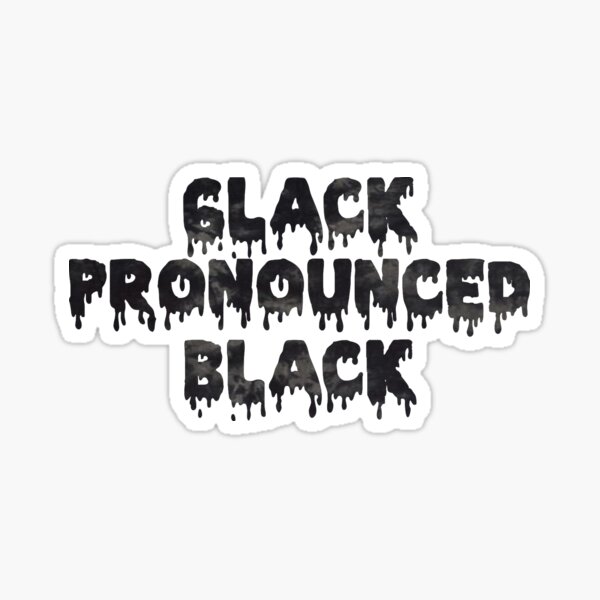 6LACK noir prononcé Sticker