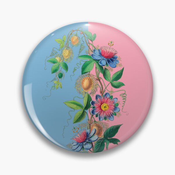 Item preview, Pink and Blue Colorblock with Vintage Flowers designed and sold by Greenbaby.
