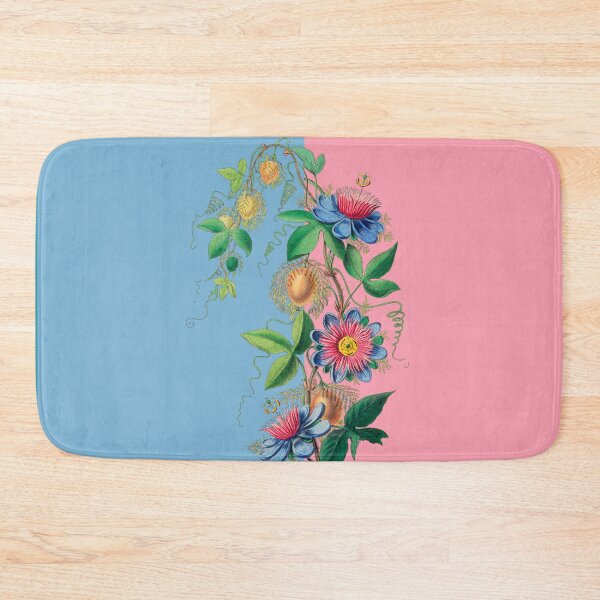 Item preview, Pink and Blue Colorblock with Vintage Flowers designed and sold by Greenbaby.