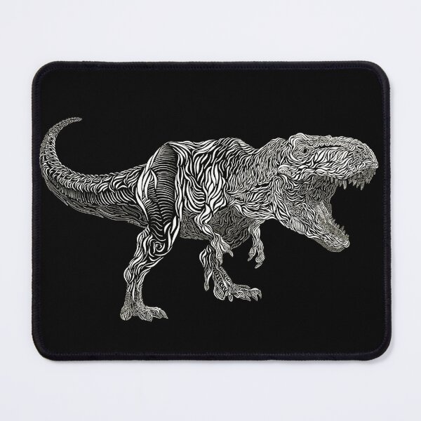Item preview, Tyrannosaurus White on Black Ink Print designed and sold by katrinaroman.