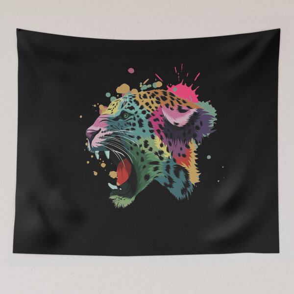 Item preview, Colorful Leopard Head designed and sold by HappyLifeCreate.