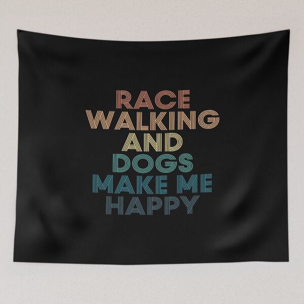 Item preview, Race Walking And Dogs Make Me Happy- Gift for Race Walking & Dogs Fans designed and sold by kindxinn.