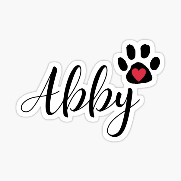 "Abby Pet Name" Sticker for Sale by Lana2022 Redbubble