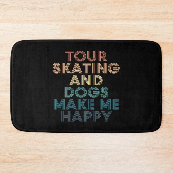 Artikelvorschau, Tour-Skating und Hunde machen mich glücklich – Geschenk für Tour-Skating- und Hunde-Fans entworfen und verkauft von kindxinn.