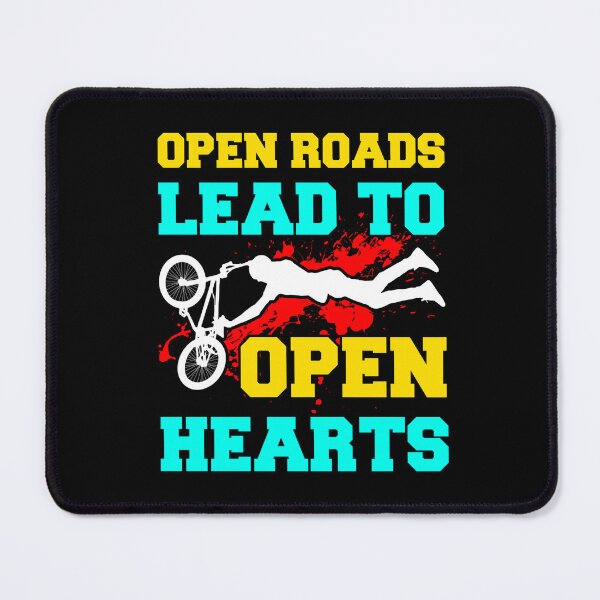 Item preview, Open Roads Open Hearts Motorbike Rider Gift Idea designed and sold by haselshirt.