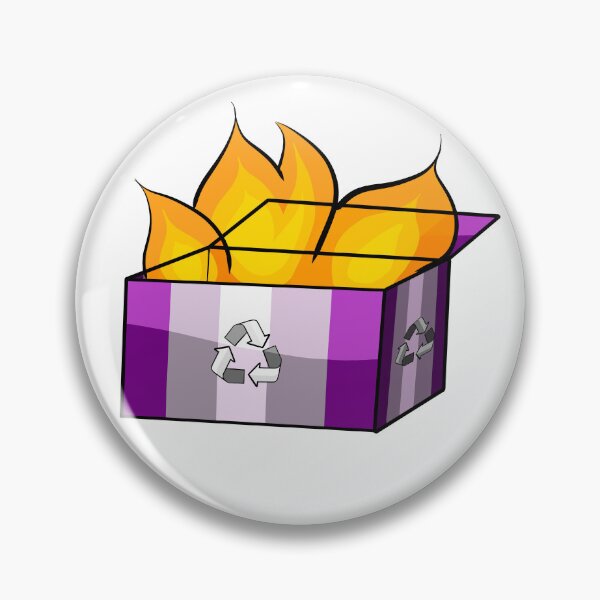 Item preview, Graysexual Pride Garbage Fire designed and sold by CJ Vanderbeek.