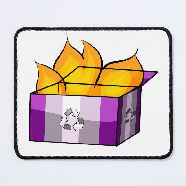 Item preview, Graysexual Pride Garbage Fire designed and sold by CJ Vanderbeek.