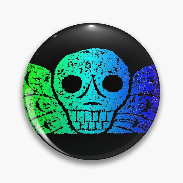 Item preview, Rainbow Death's Head, Gravestone inspired design designed and sold by ShadedGroveArt.