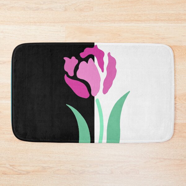 Item preview,  Pink and Green Flower on Black and White Colorblock   designed and sold by Greenbaby.