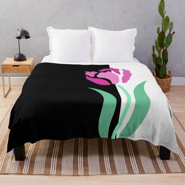 Item preview,  Pink and Green Flower on Black and White Colorblock   designed and sold by Greenbaby.