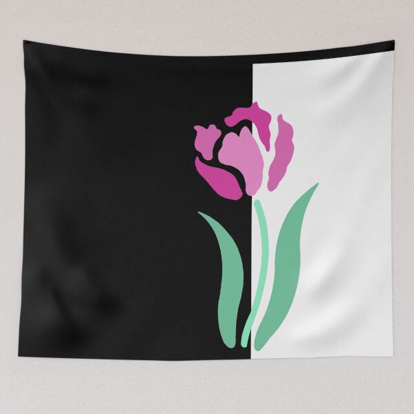 Item preview,  Pink and Green Flower on Black and White Colorblock   designed and sold by Greenbaby.