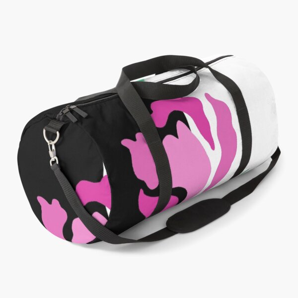 Artikelvorschau,  Rosa und grüne Blume auf Schwarz-Weiß-Colorblock entworfen und verkauft von Greenbaby.