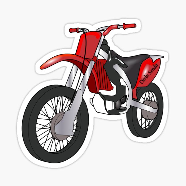 Stickers Moto Cross Saut Jaune — L'Atelier à Stickers