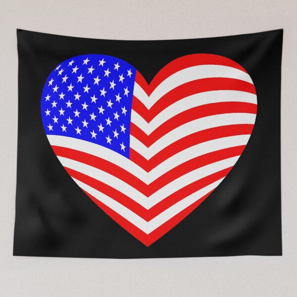 Item preview, american flag heart usa patriotic designed and sold by Gossip Rag.