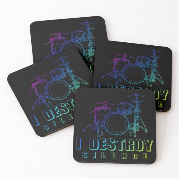 Item preview, I Destroy Silence Funny Drummer designed and sold by angelusdark.