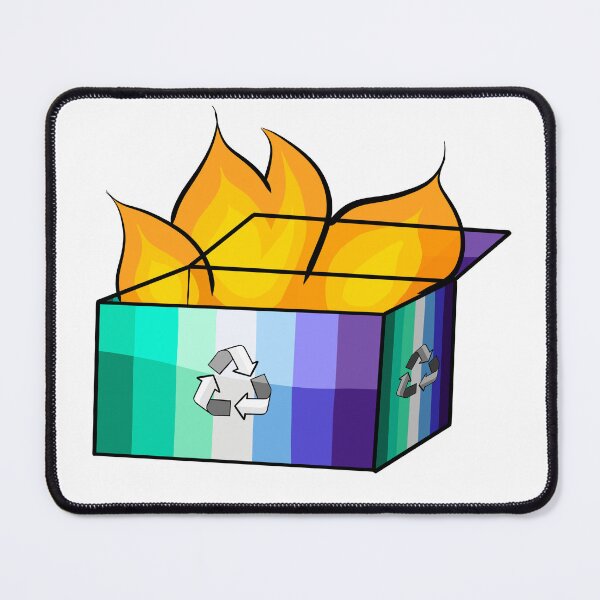 Item preview, Trans Inclusive Gay Men Pride Garbage Fire designed and sold by CJ Vanderbeek.