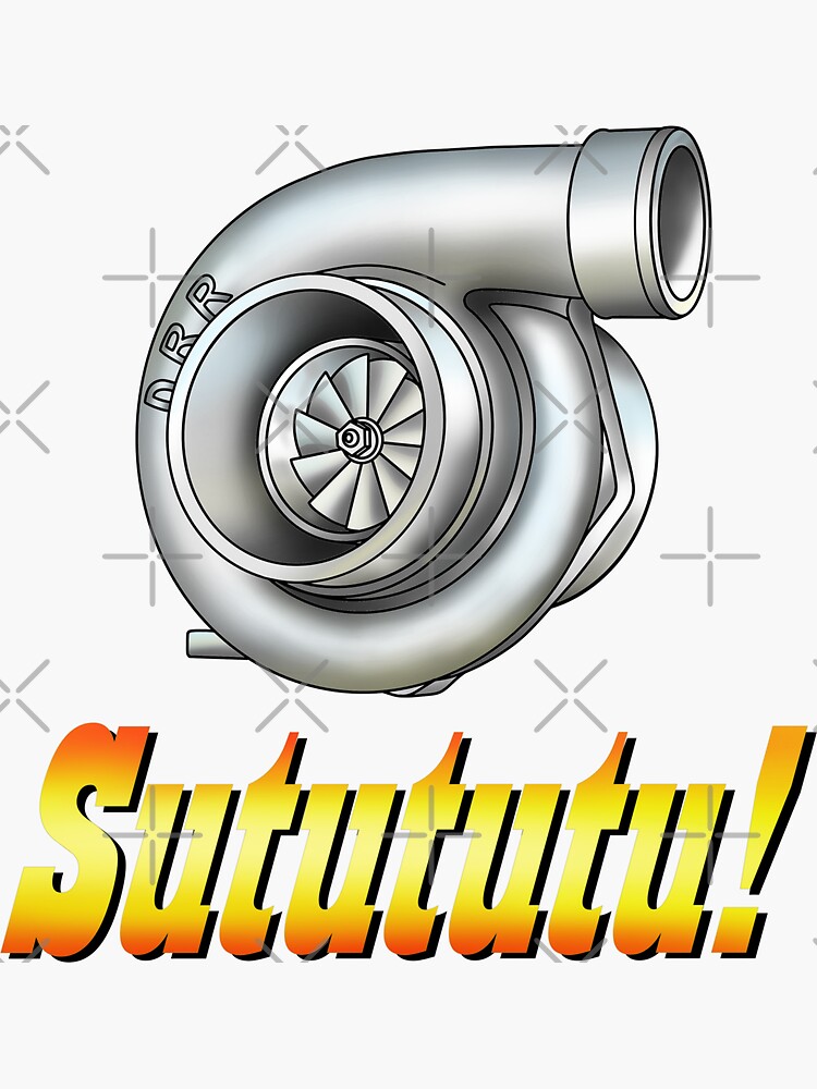 "Funny turbo design! Car turbo flutter!" Sticker by DRRCreations