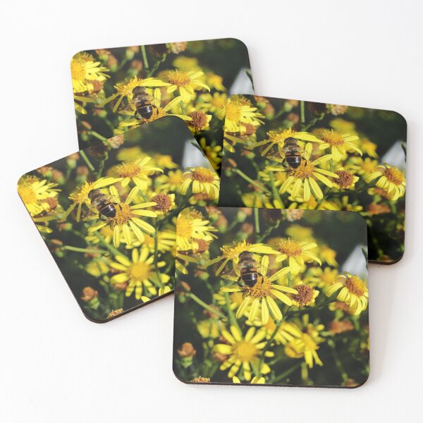 Item preview, Dronefly on yellow flowers designed and sold by mthyselius.