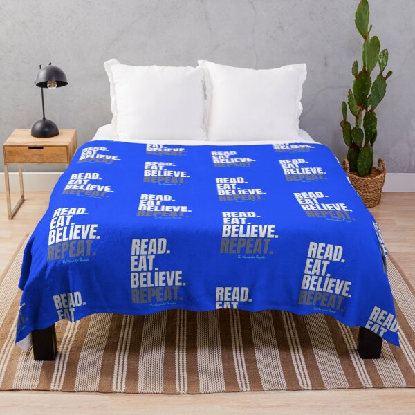 Item preview, Read, Eat, Believe, Repeat- Blue designed and sold by TheReporter1.